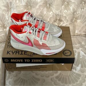 Nike Women's Kyrie Basketball Shoes - Pink and White